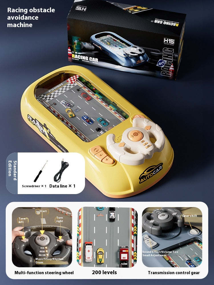 Kids Steering Wheel Toy Electronic Simulation Racing Game With Realistic Sounds  LED Lights Adventu 8