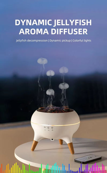 Dynamic MultiSpray Flame Humidifier With Remote Control  Colorful LED Lights 3