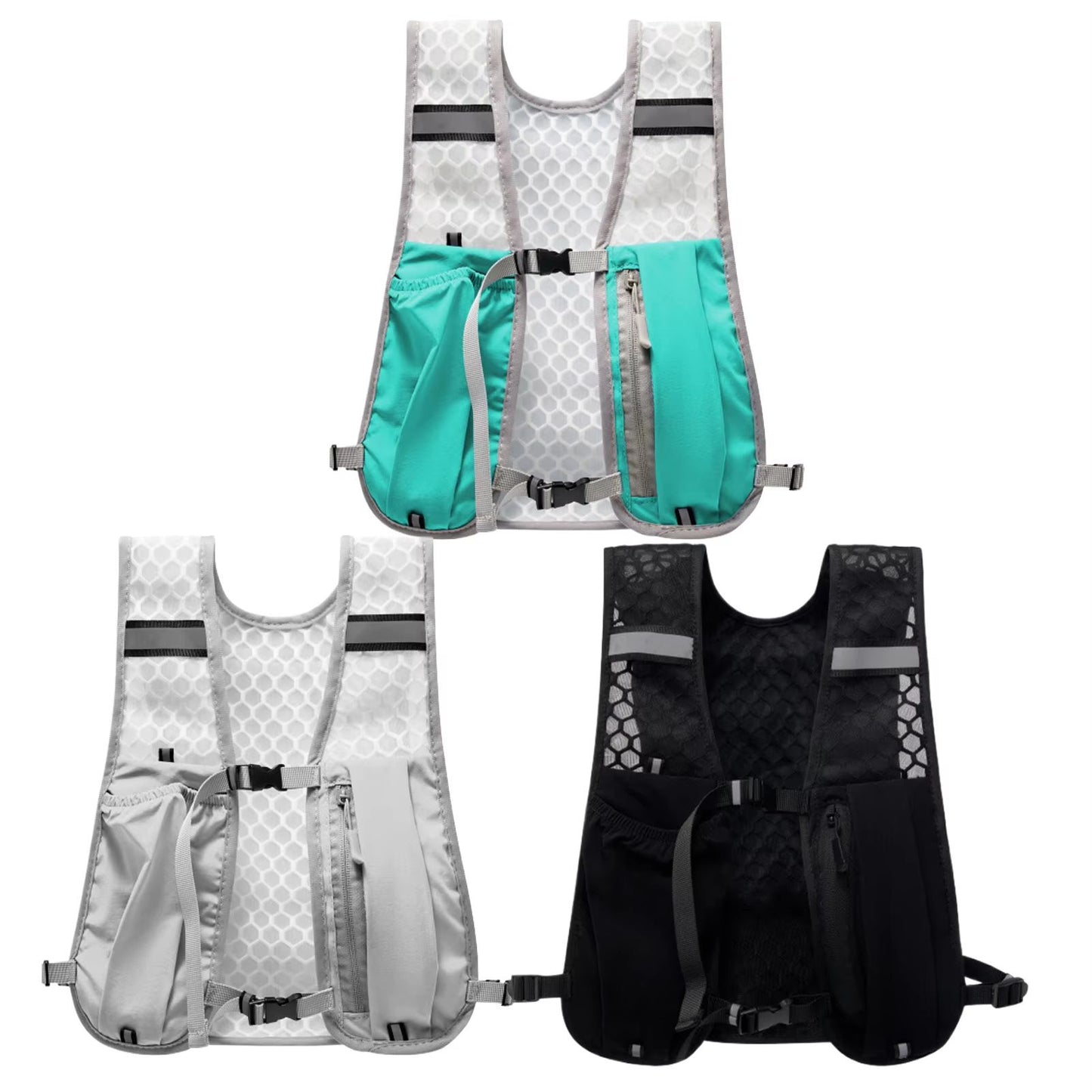 Lightweight Running Hydration Vest with Water Bottle Storage & Phone Holder