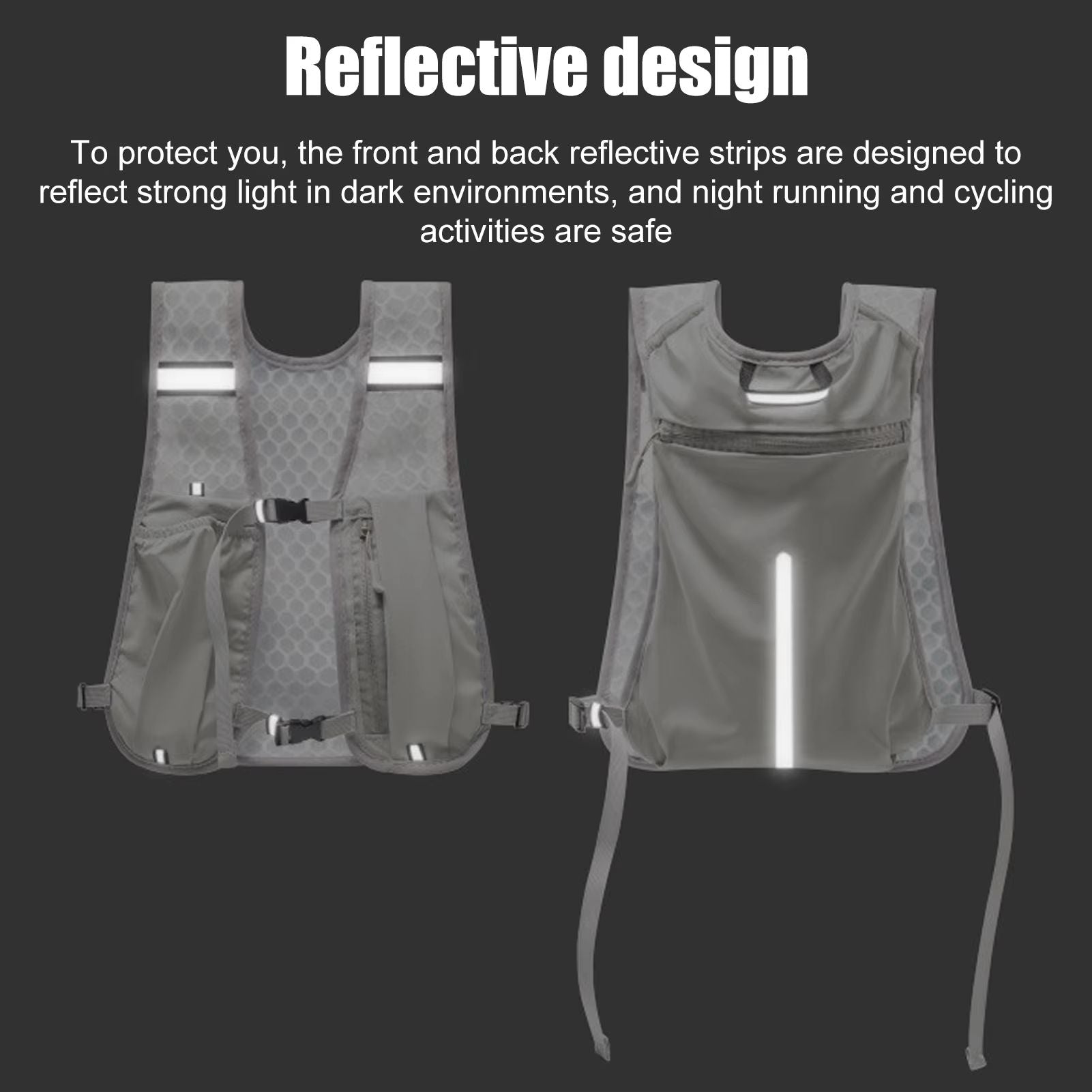 Lightweight Running Hydration Vest With Water Bottle Storage  Phone Holder 1