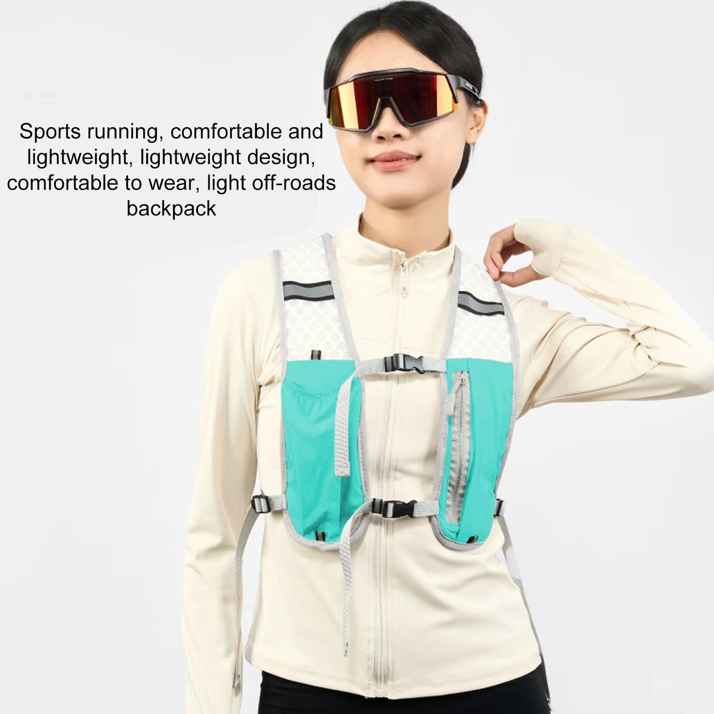 Lightweight Running Hydration Vest With Water Bottle Storage  Phone Holder 3