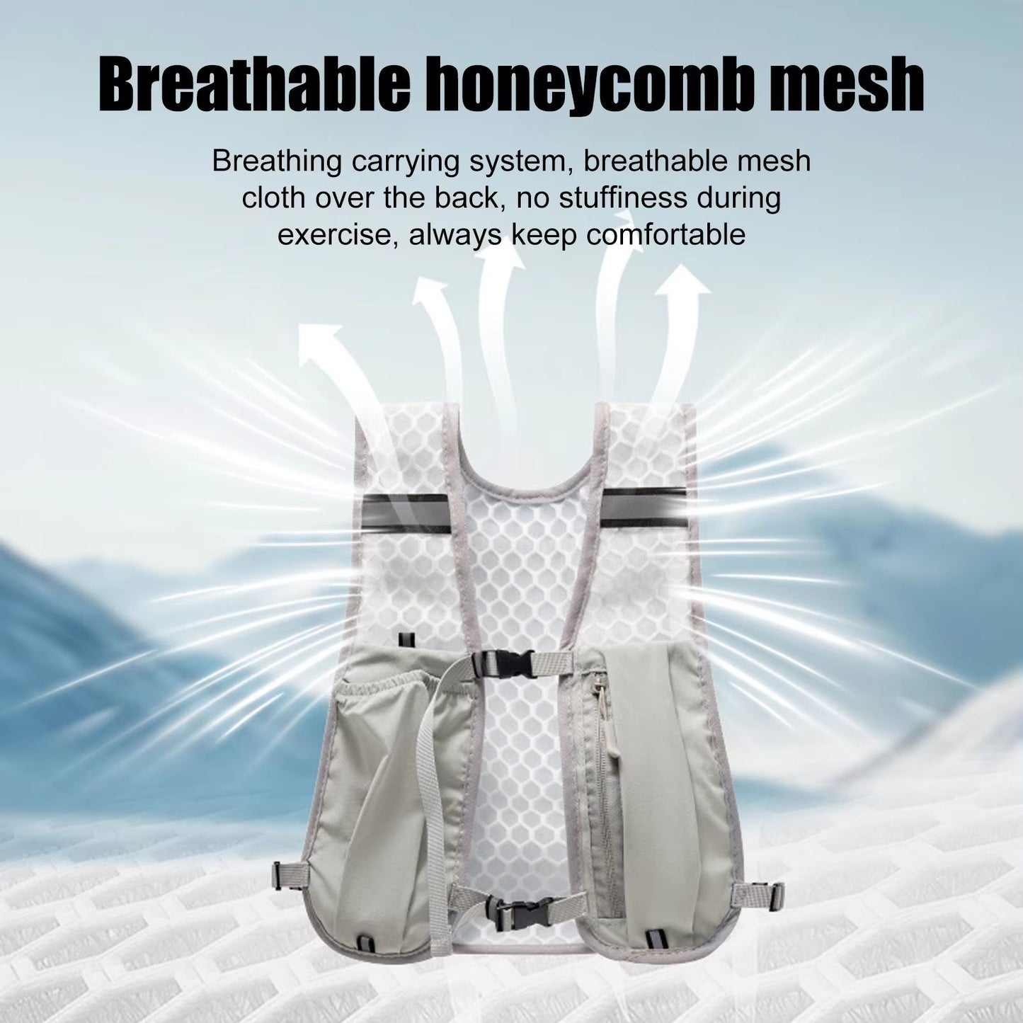 Lightweight Running Hydration Vest With Water Bottle Storage  Phone Holder 5