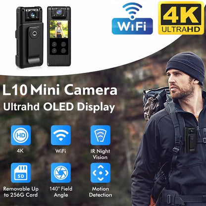 Ultra HD 4K Mini Camera With WiFi  Night Vision  Portable Digital Body Camcorder 1