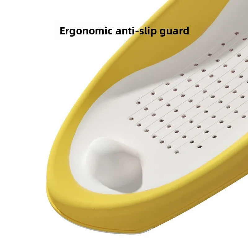 Foldable Baby Bath Seat With NonSlip PP Base  Ergonomic Backrest EasyClean Shower Net Support For S 3