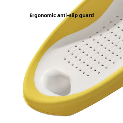 Foldable Baby Bath Seat With NonSlip PP Base  Ergonomic Backrest EasyClean Shower Net Support For S 3