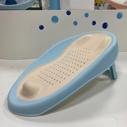 Foldable Baby Bath Seat With NonSlip PP Base  Ergonomic Backrest EasyClean Shower Net Support For S 8