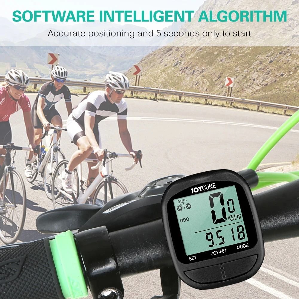 Waterproof Wired Bike Computer With LED Display And Odometer 4