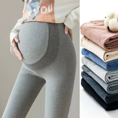 New Maternity Bottoming Trousers, High-Waisted Stretchy Pregnancy Pants for Spring Autumn