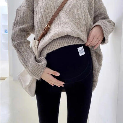 New Maternity Bottoming Trousers, High-Waisted Stretchy Pregnancy Pants for Spring Autumn