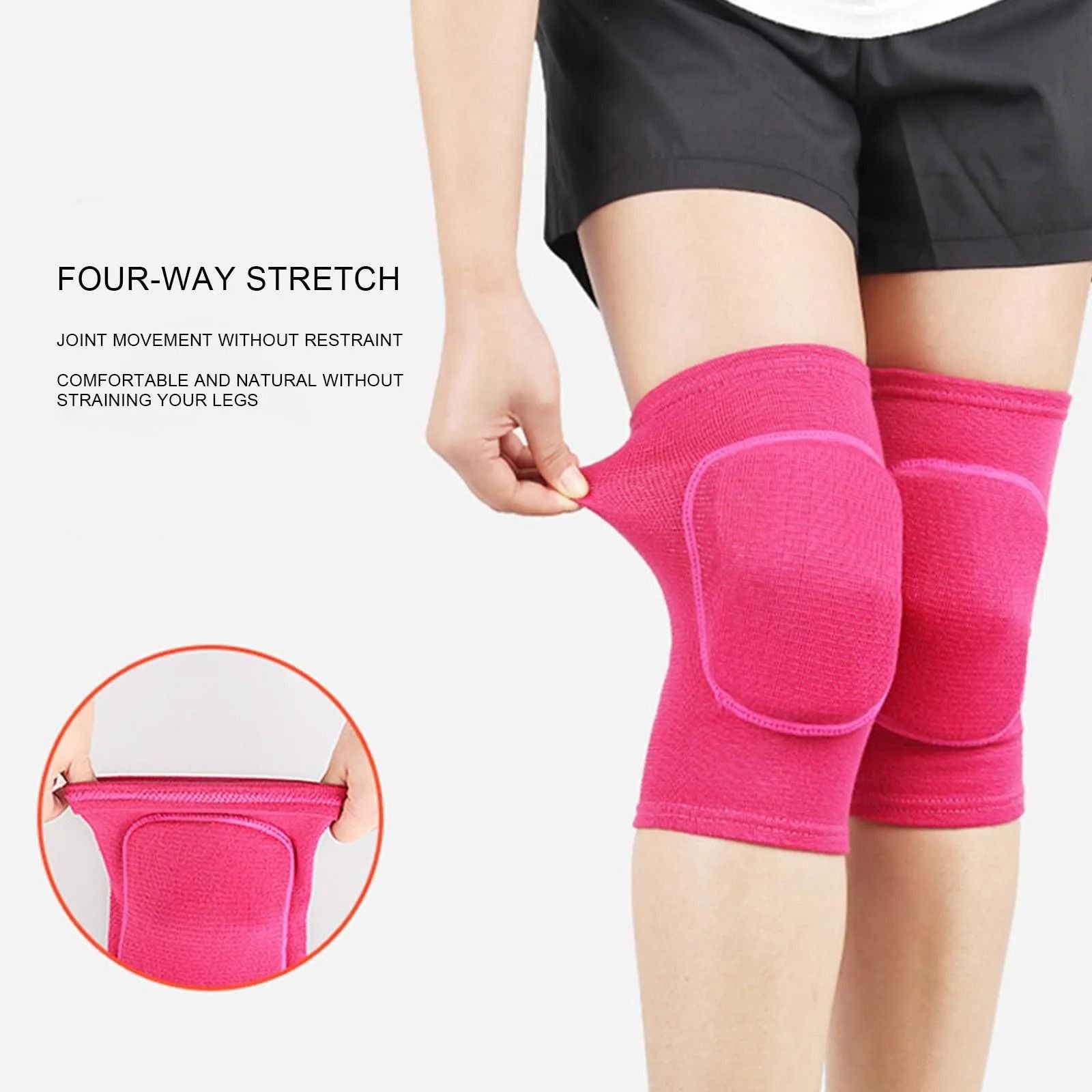 Sports Compression Knee Pads With Thickened Cushion Support For Training And Dance 2