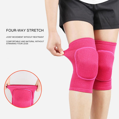 Sports Compression Knee Pads With Thickened Cushion Support For Training And Dance 2