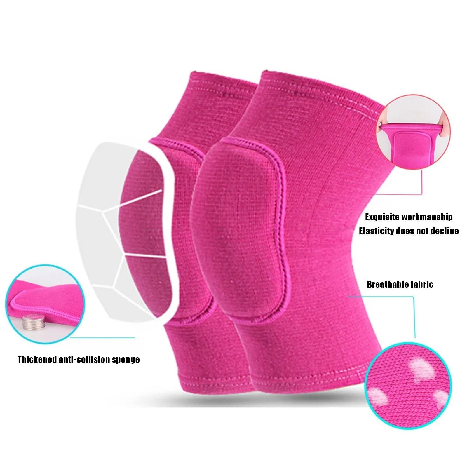 Sports Compression Knee Pads With Thickened Cushion Support For Training And Dance 3