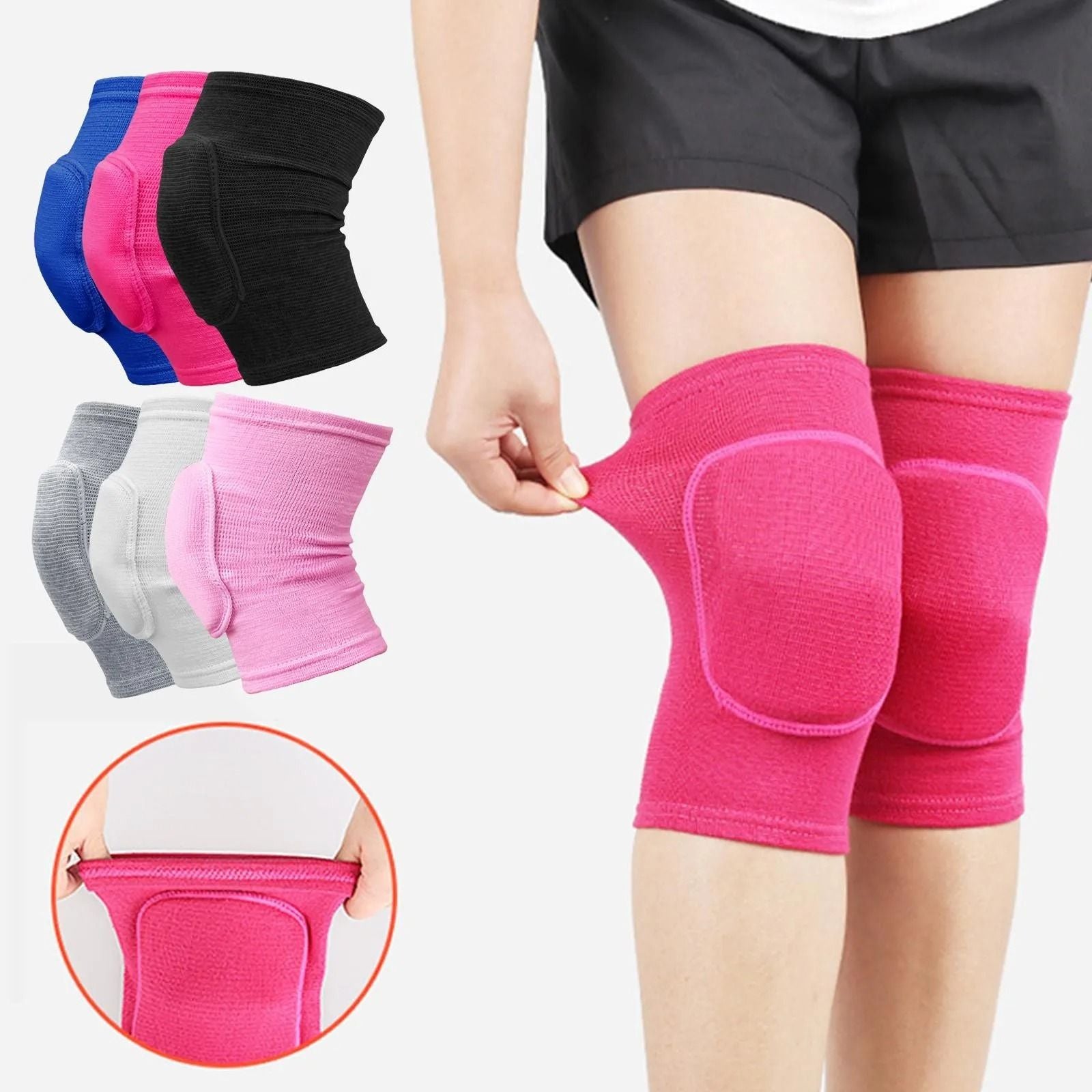 Sports Compression Knee Pads With Thickened Cushion Support For Training And Dance 5