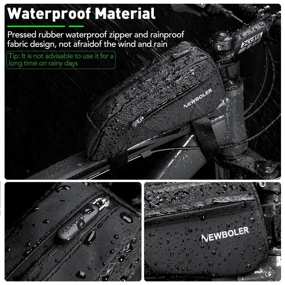 Waterproof Bicycle Frame Bag With Reflective Design And Large Capacity 2
