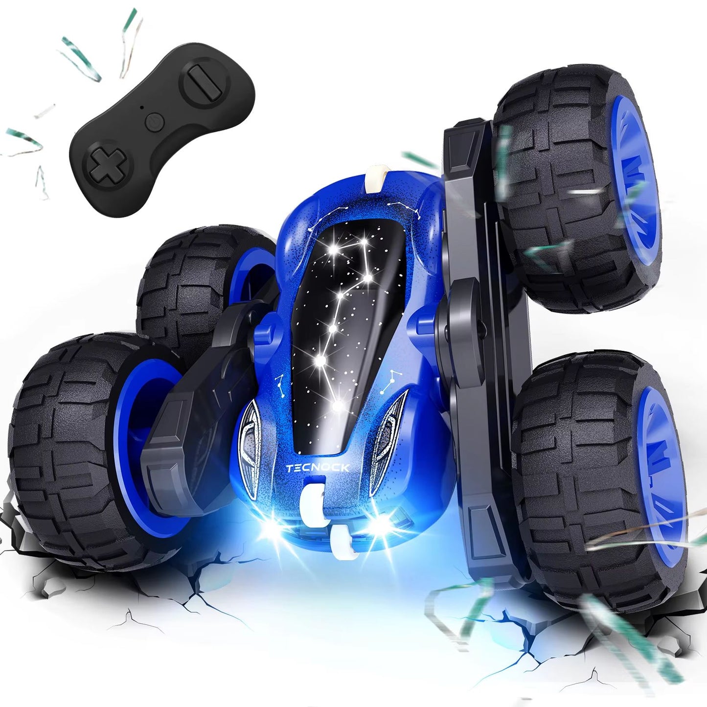 DoubleSided RC Stunt Car With Lights  360 Rotating Remote Control Car Fast Charging Toy For Kids 9