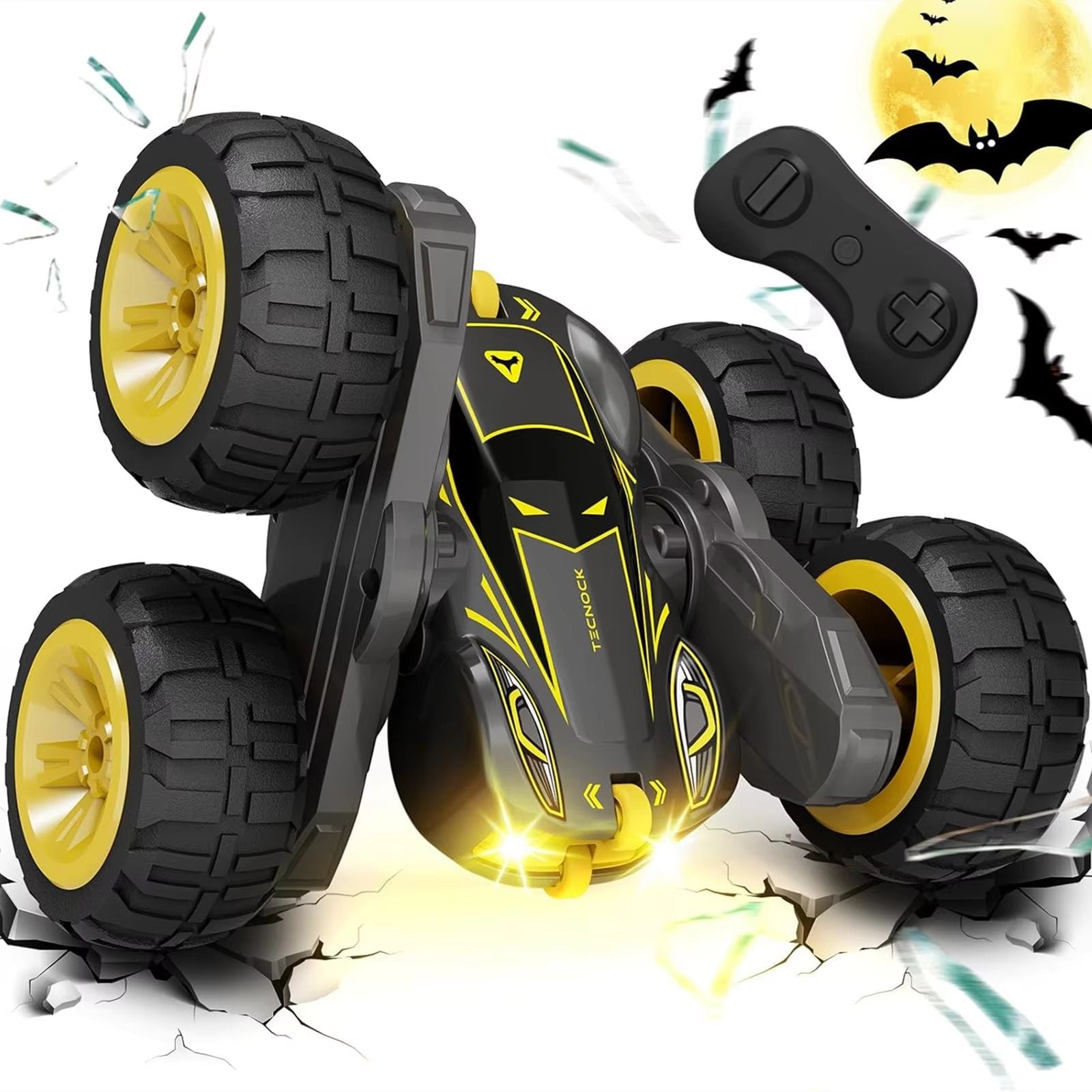 DoubleSided RC Stunt Car With Lights  360 Rotating Remote Control Car Fast Charging Toy For Kids 8