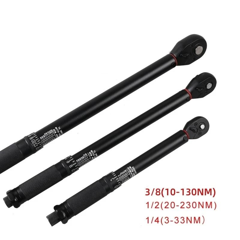 Adjustable Torque Wrench with Ratchet Head for Cars and Bicycles