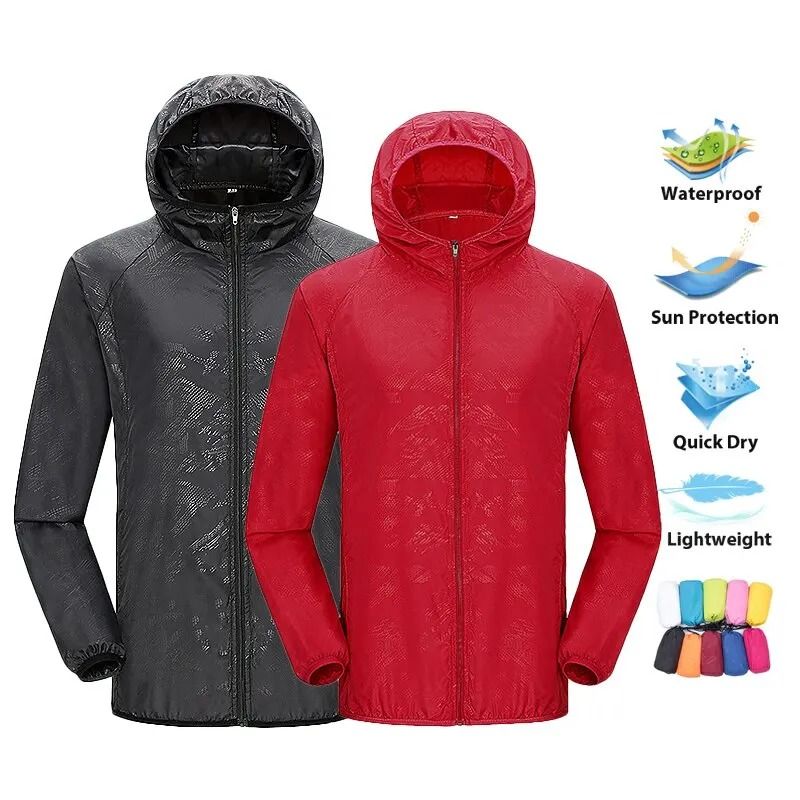 Waterproof Quick-Dry Hiking Jacket with UV Protection for Men and Women