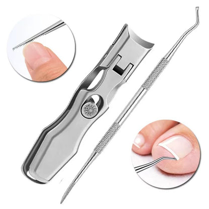 AntiSplash Thick Toenail Clippers  Large Opening Curved Nail Cutter For Precise Manicures 16