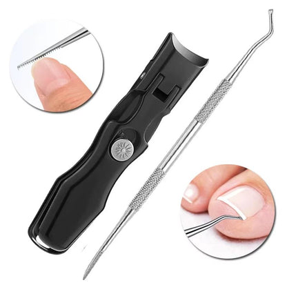 AntiSplash Thick Toenail Clippers  Large Opening Curved Nail Cutter For Precise Manicures 17