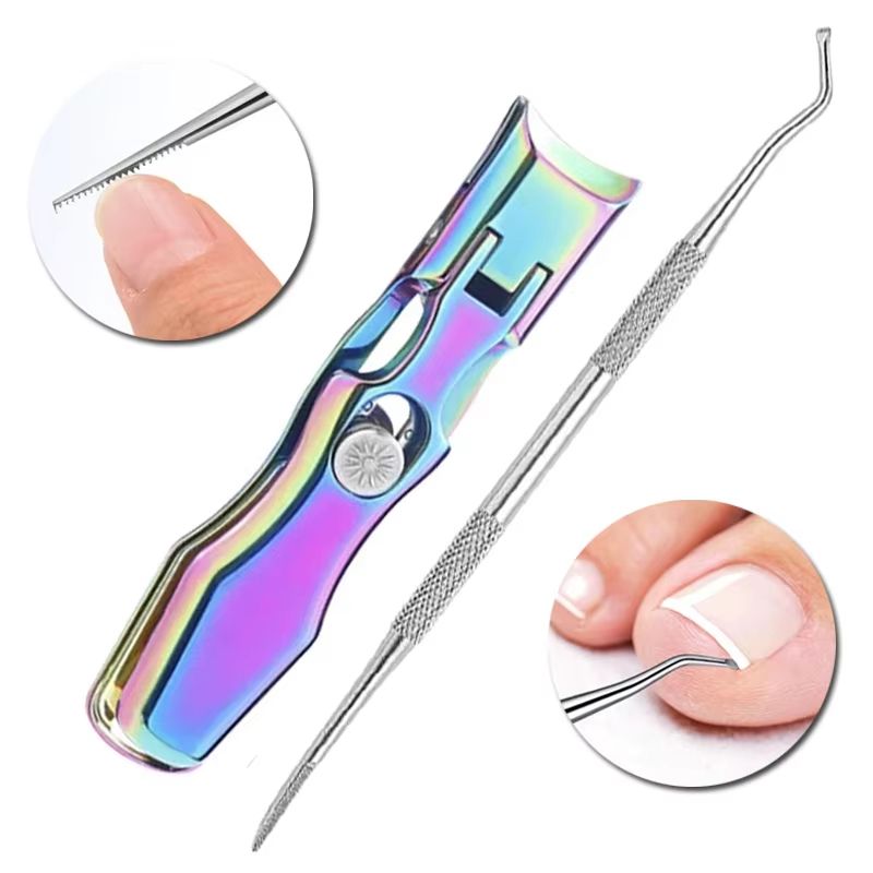 AntiSplash Thick Toenail Clippers  Large Opening Curved Nail Cutter For Precise Manicures 18