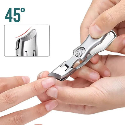 AntiSplash Thick Toenail Clippers  Large Opening Curved Nail Cutter For Precise Manicures 5