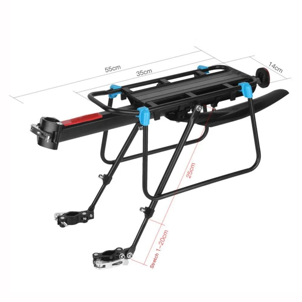 Quick Release Adjustable Bike Cargo Rack With Mudguard 6