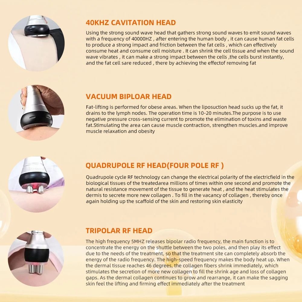 Vacuum Therapy Cavitation RF Body Slimming Machine 5