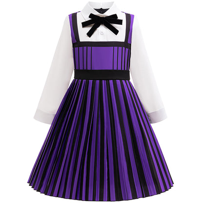 Wednesday & Enid Sinclair 2Pcs Girls Cosplay Costume Set, Official Look for Halloween, Birthday Parties & Carnival Dress