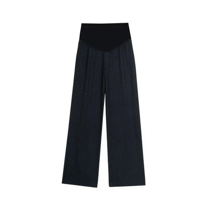 Summer Maternity Wear Ice Silk WideLeg Pants Loose Pleated NinePoint Thin Outer Wear 6