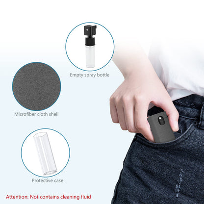 AllinOne Microfiber Screen Cleaner Spray Bottle Set With Microfiber Cloth For Mobile Phone IPad Com 4