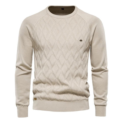 Mens Solid Knit Pullover Sweater 1