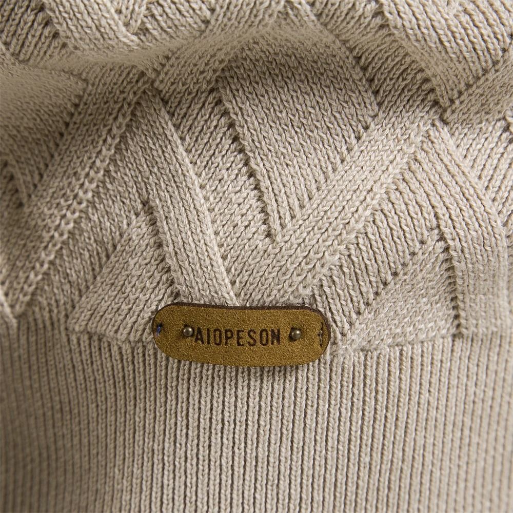 Mens Solid Knit Pullover Sweater 4