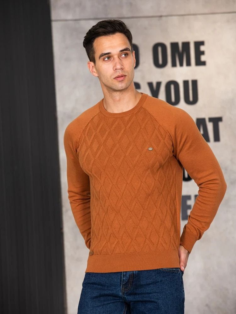 Mens Solid Knit Pullover Sweater 5