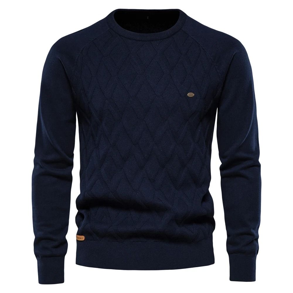 Mens Solid Knit Pullover Sweater 6