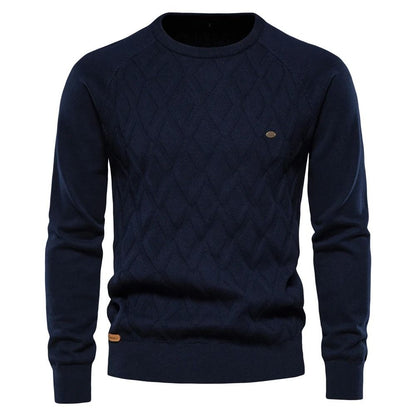 Mens Solid Knit Pullover Sweater 6