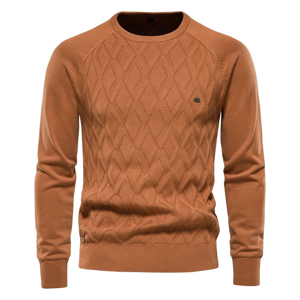 Mens Solid Knit Pullover Sweater 7