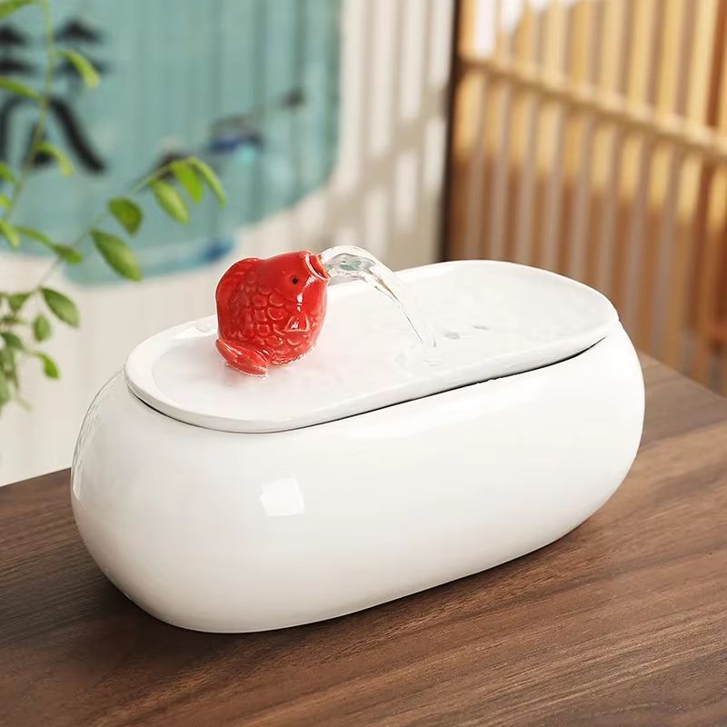 Chinese Style Ceramic Water Fountain  Desktop MoneyMaking Ornament For Home  Office Decor 10