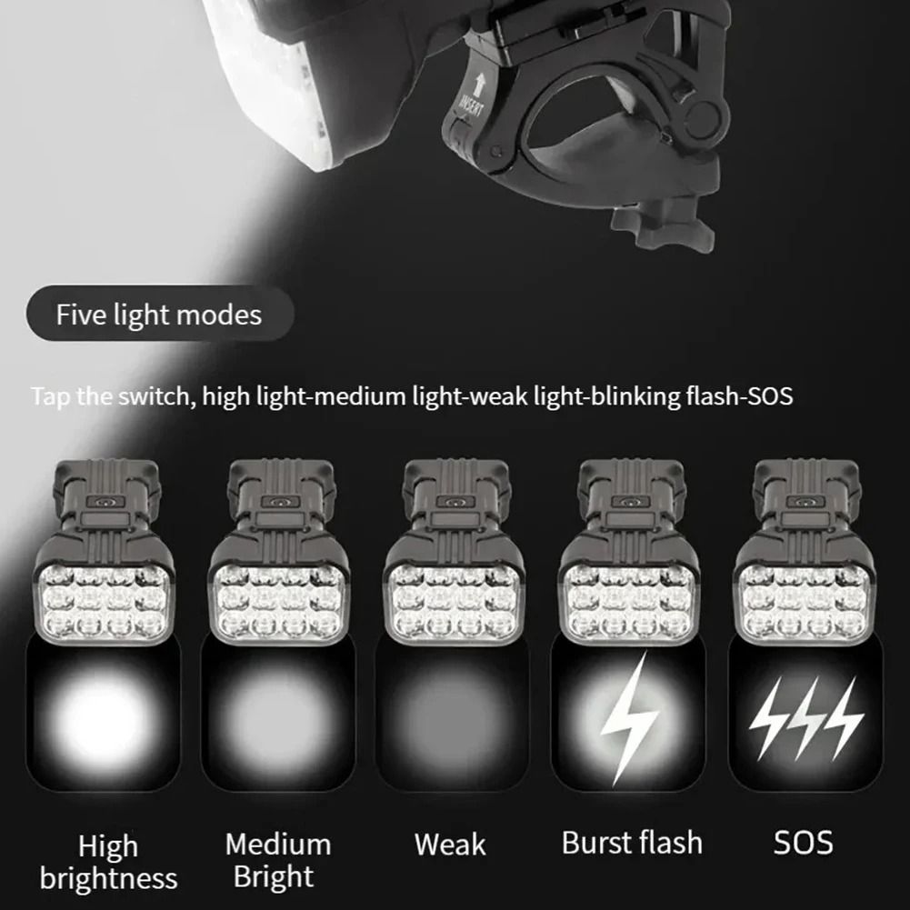 Rechargeable Bicycle Front Light With Horn 2