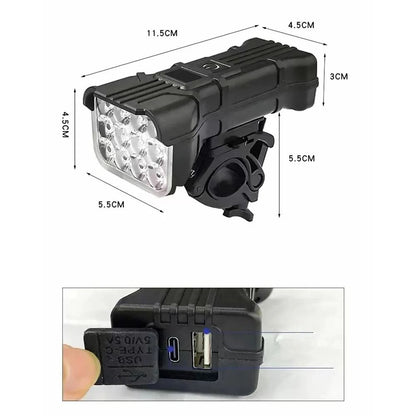 Rechargeable Bicycle Front Light With Horn 5