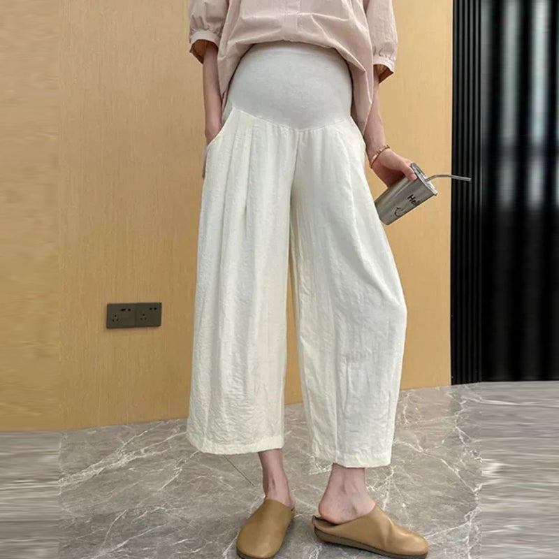 New Arrival Summer Maternity Pants, Wide Leg Pregnant Pants for Ultimate Comfort, Style