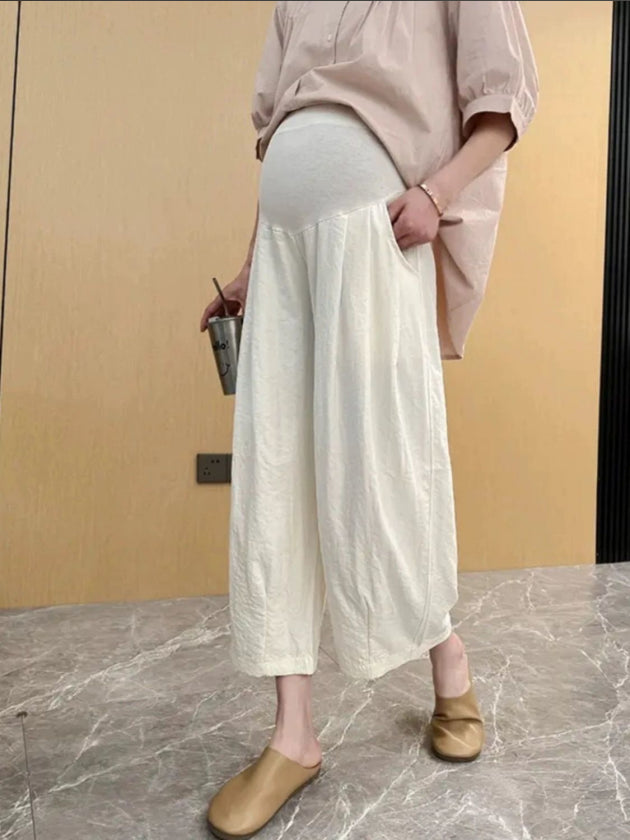 New Arrival Summer Maternity Pants, Wide Leg Pregnant Pants for Ultimate Comfort, Style