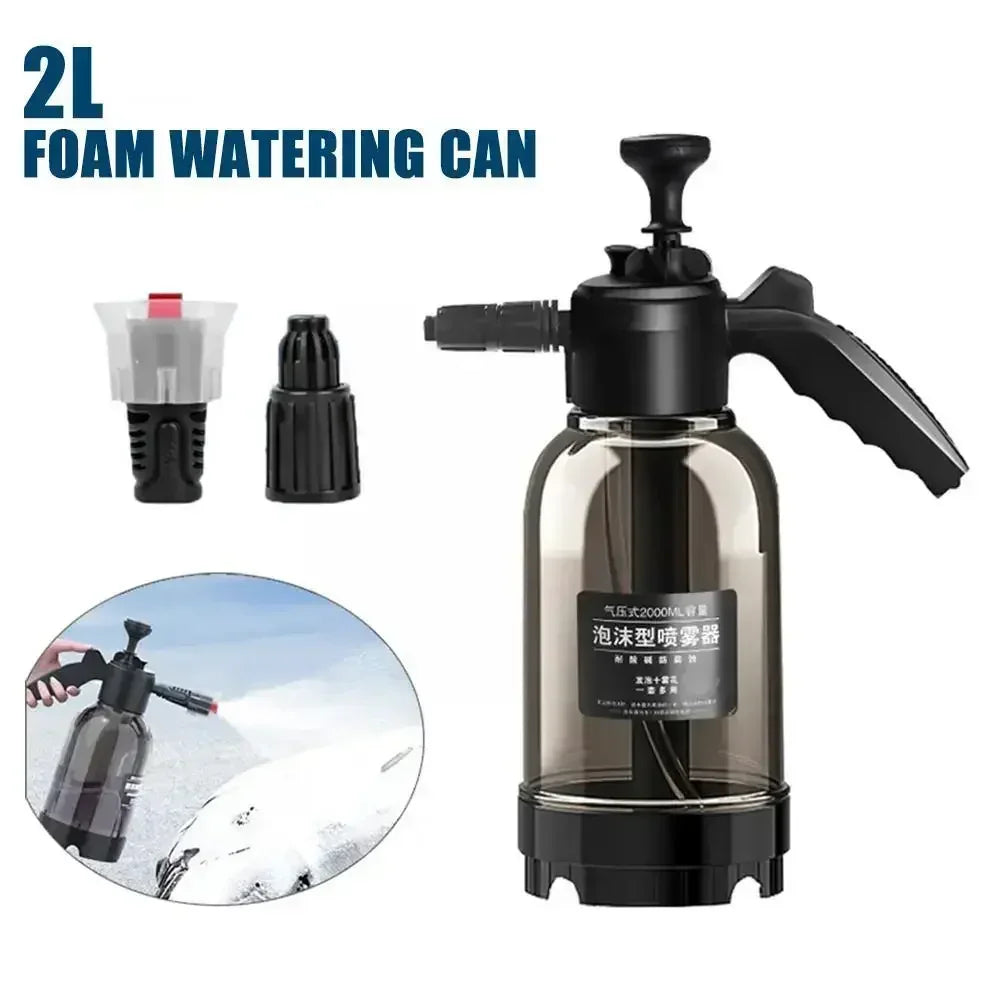 Hand Pump Foam Sprayer Snow Foam Gun Nozzle, Pressure Relief Valve Car Wash Bottle & Multipurpose Window Cleaning Tool