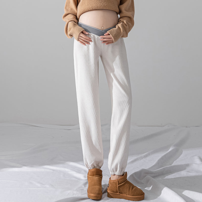 Maternity Pants, Low Waist Loose Wide Leg Trousers for Casual Outerwear Comfort
