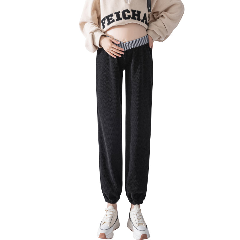 Maternity Pants, Low Waist Loose Wide Leg Trousers for Casual Outerwear Comfort