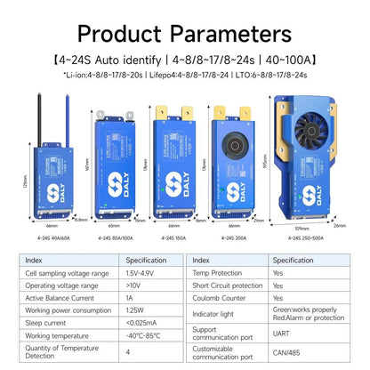 Smart BMS With Bluetooth And WiFi Active Balance Protection 5