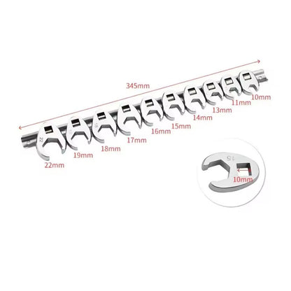 Crowfoot Wrench Set 10 Piece 3 8 Inch Drive Metric 10 To 22mm 2