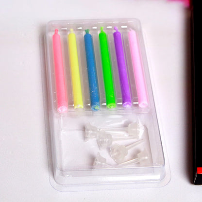 Colorful Multicolour Flame Candles, Birthday Cake, Wedding Party Candles, Kids Decoration & Celebration Party Supplies
