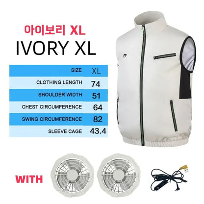 Cooling Fan Vest Breathable Workwear For Hot Weather 16