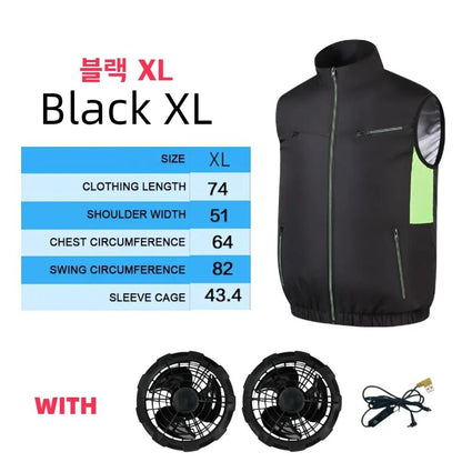 Cooling Fan Vest Breathable Workwear For Hot Weather 18